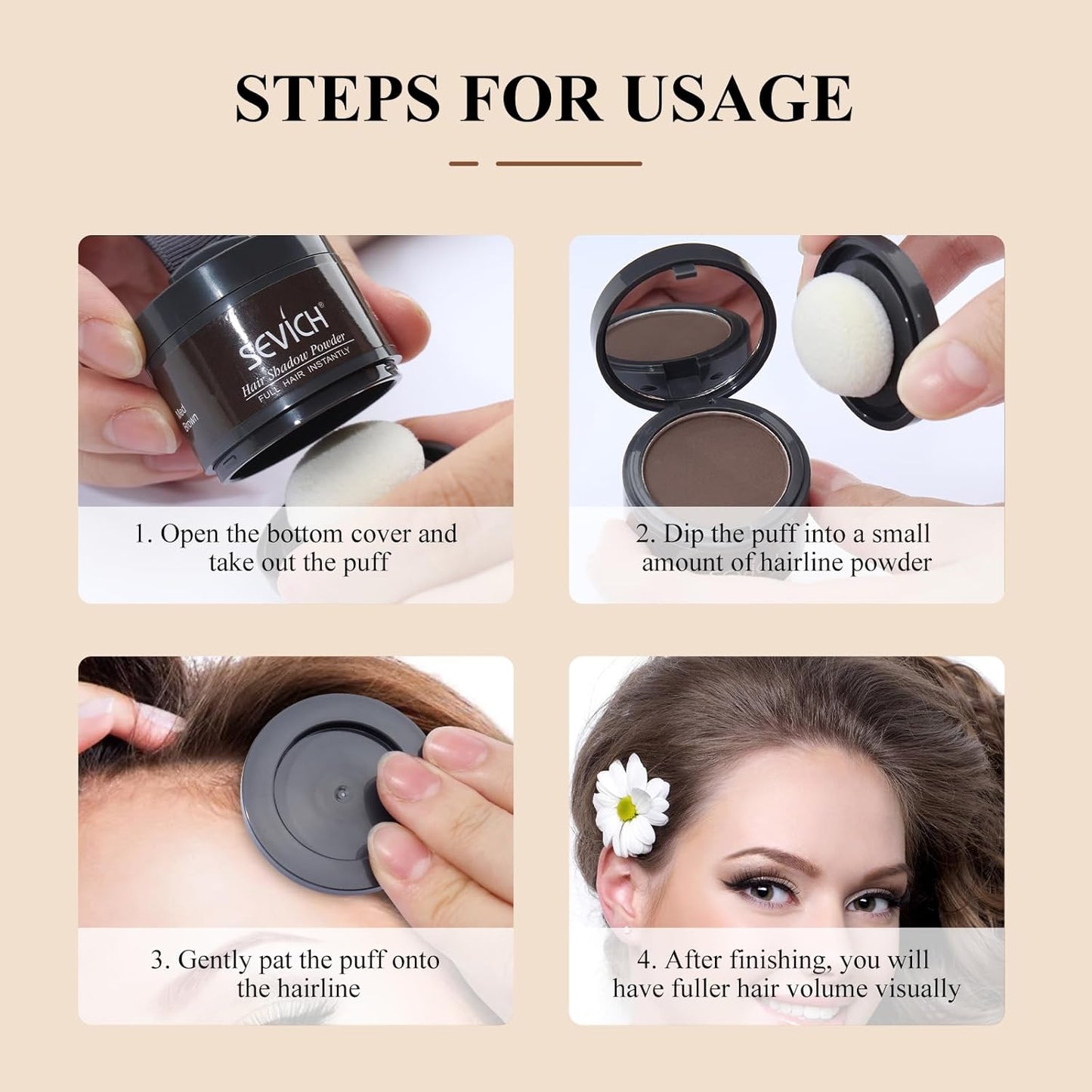 Sevich HairFill™ Instant Hairline & Root Cover Powder